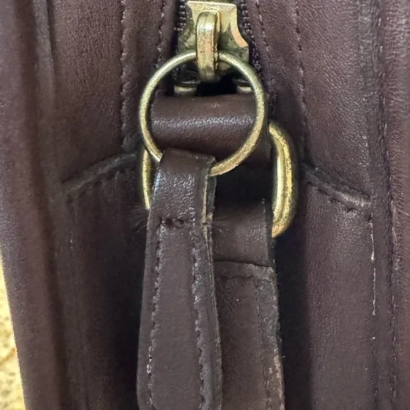 Coach Dark Brown Leather Crossbody Bag - Picture 15 of 15